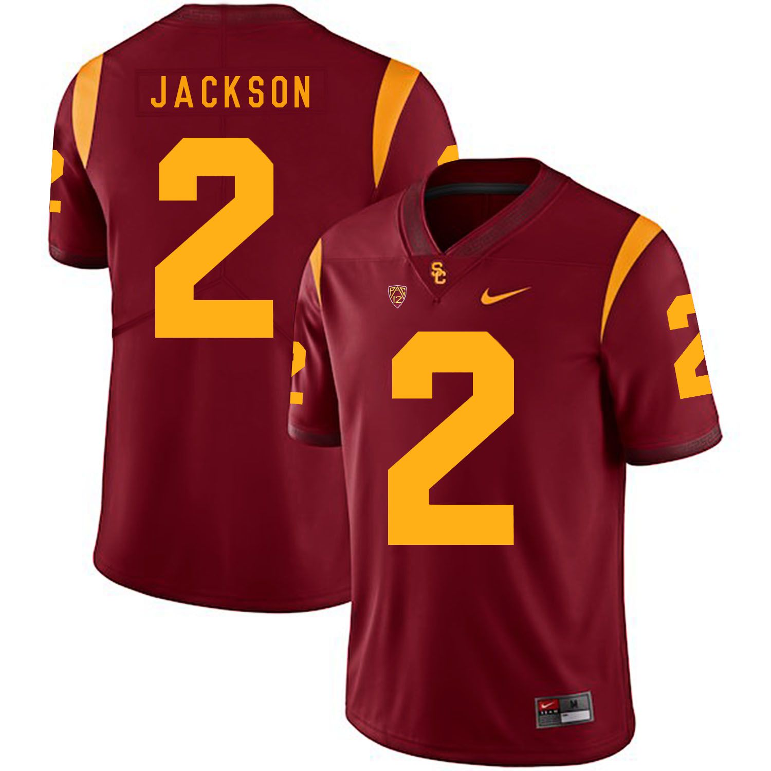 Men USC Trojans #2 Jackson Red Customized NCAA Jerseys->customized ncaa jersey->Custom Jersey